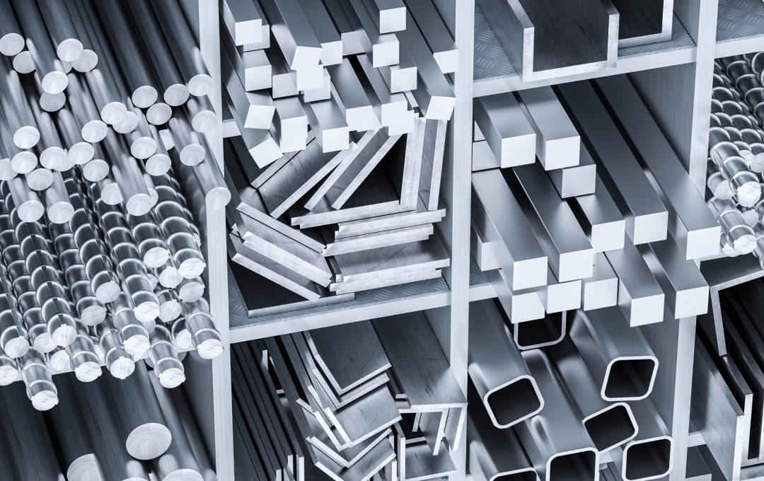 different kind of steel bar 3d rendering image