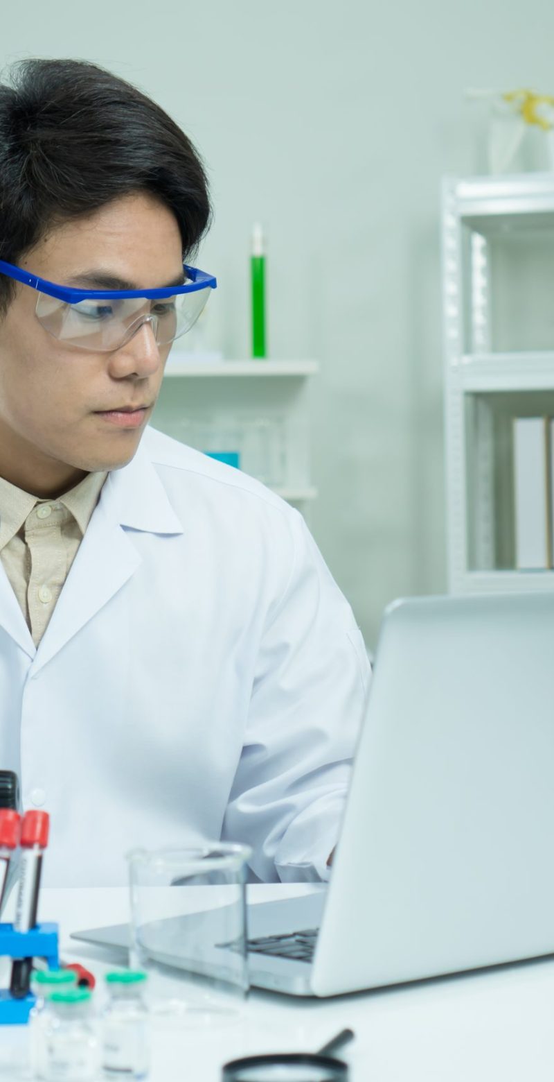 Researchers are inventing and testing antiretroviral drugs. In a safe high level laboratory. After that, the virus was examined by a microscope.
